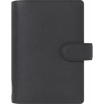 Kalendárium, gyűrűs, betétlapokkal, personal méret, FILOFAX "Norfolk", fekete