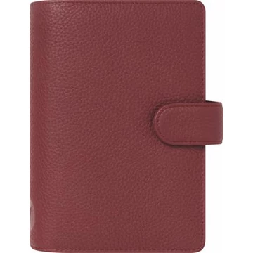 Kalendárium, gyűrűs, betétlapokkal, personal méret, FILOFAX "Norfolk", bordó