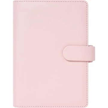 Kalendárium, gyűrűs, betétlapokkal, pocket méret, FILOFAX "Saffiano", halvány rózsaszín
