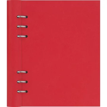 Tervező, naptár és füzet betéttel, A5, FILOFAX "Clipbook Classic", piros