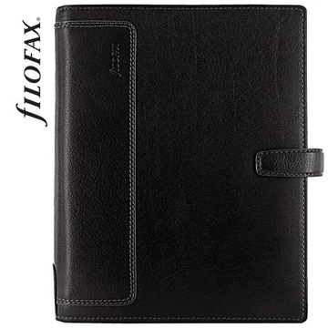 Kalendárium, gyűrűs, betétlapokkal, A5 méret, FILOFAX, "Holborn", fekete Kalendárium, gyűrűs, betétlapokkal, A5 méret, FILOFAX, "Holborn", fekete