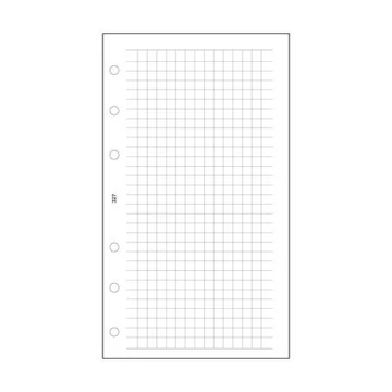 Kalendárium betét, jegyzetlap, "L", kockás, SATURNUS, fehér