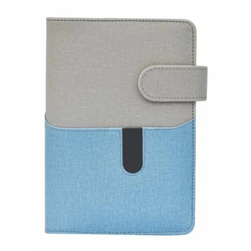 Kalendárium, gyűrűs, betétlapokkal, "M", műbőr, SATURNUS, "229", szürke-kék Kalendárium, gyűrűs, betétlapokkal, "M", műbőr, SATURNUS, "229", szürke-kék