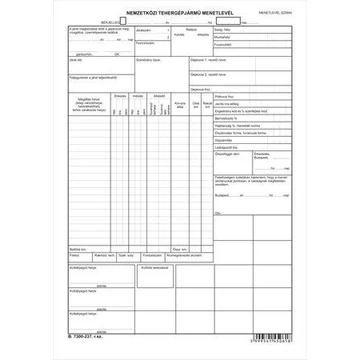 Nyomtatvány, nemzetközi tehergépjármű menetlevél, A3, VICTORIA PAPER "B.7300-237" Nyomtatvány, nemzetközi tehergépjármű menetlevél, A3, VICTORIA PAPER "B.7300-237"