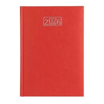 Naptár, tervező, A5, napi, VICTORIA OFFICE "Chrono", piros (2025 évi)