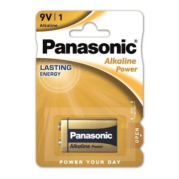 Elem, 9V, 1 db, PANASONIC "Alkaline power" Elem, 9V, 1 db, PANASONIC "Alkaline power"