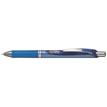 Zseléstoll, 0,25 mm, nyomógombos, PENTEL "EnerGel BLN75", kék