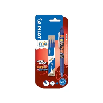 Rollertoll betét, 0,35 mm, törölhető, PILOT "Frixion Ball/Clicker", kék + "Frixion Clicker Naruto" rollertoll Rollertoll betét, 0,35 mm, törölhető, PILOT "Frixion Ball/Clicker", kék + "Frixion Clicker Naruto" rollertoll