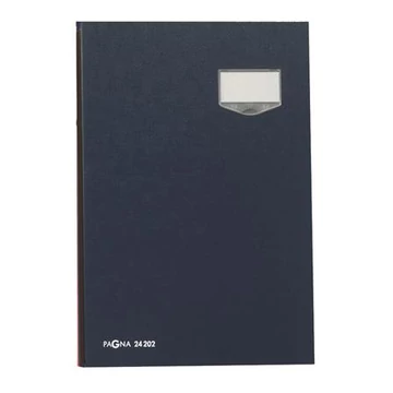 Aláírókönyv, A4, 20 rekeszes, karton, PAGNA, kék