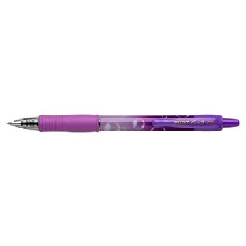 Zseléstoll, 0,32 mm, nyomógombos, PILOT "G-2 Purple Bubble", kék