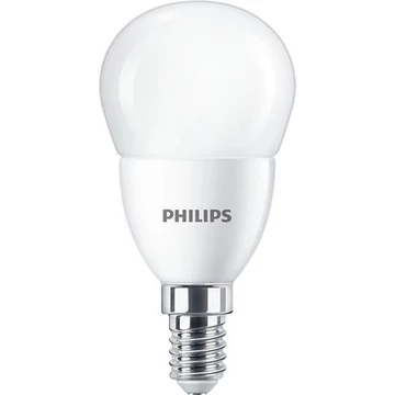 LED izzó, E14, kisgömb, P48, 7W, 806lm, 4000K, PHILIPS "CorePro"