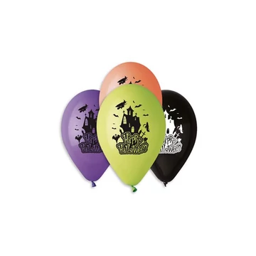 Léggömb, 30 cm, "Halloween Kastély", 10 db/csomag