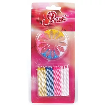 Gyertya, születésnapi, 24+12 db tartó Gyertya, születésnapi, 24+12 db tartó