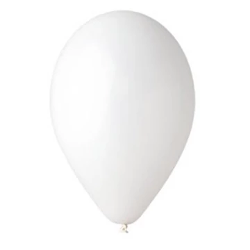 Léggömb, 26 cm, fehér, 10 db/csomag