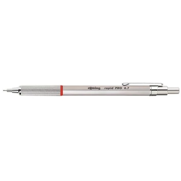 Nyomósirón, 0,7 mm, ROTRING "Rapid Pro", ezüst