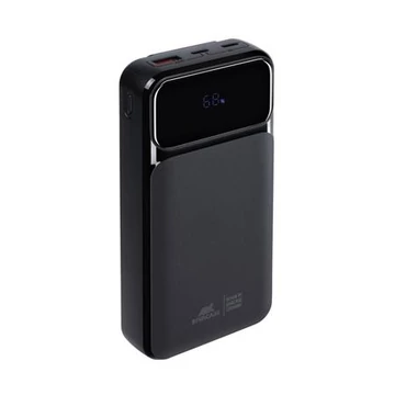 Power bank, beépített kábellel, 20.000mAh, RIVACASE "VA2221", fekete