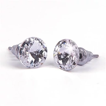 Fülbevaló, fehér SWAROVSKI® kristállyal, csúcsos, 8mm, ART CRYSTELLA® Fülbevaló, fehér SWAROVSKI® kristállyal, csúcsos, 8mm, ART CRYSTELLA®