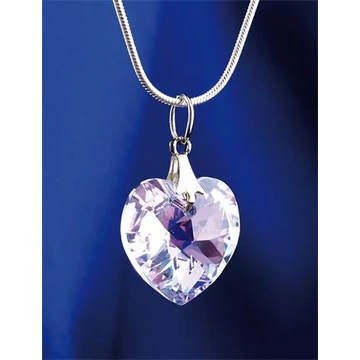 Nyaklánc, szív formájú, fehér színjátszós SWAROVSKI® kristállyal, 18mm ART CRYSTELLA® Nyaklánc, szív formájú, fehér színjátszós SWAROVSKI® kristállyal, 18mm ART CRYSTELLA®