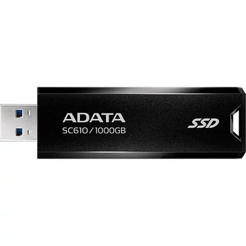 SSD (külső memória), 1TB, USB 3.2, 500/550MB/s, ADATA "SC610", fekete-piros