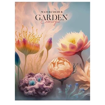 Füzet, tűzött, A5, kockás, 80 lap, SHKOLYARYK "Watercolour Garden", vegyes