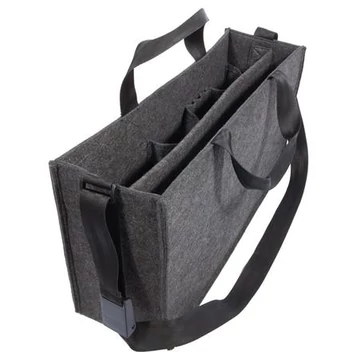 Irodai válltáska, vállpánttal, L méret, 50x28x15 cm, SIGEL "Classic", sötétszürke