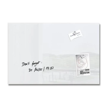 Mágneses üvegtábla, 60x40 cm, SIGEL "Artverum®" fehér