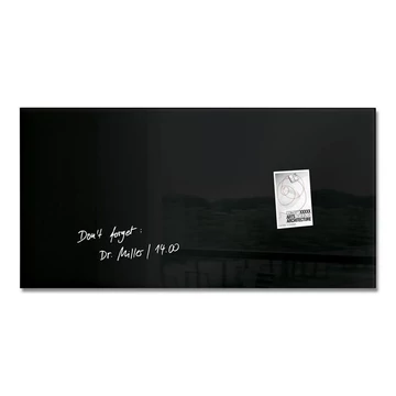 Mágneses üvegtábla, 46x91 cm, SIGEL "Artverum®", fekete