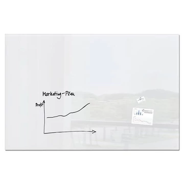 Mágneses üvegtábla, 120x180 cm, SIGEL "Artverum®", fehér