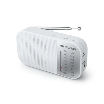 Rádió, hordozható, MUSE, "M-025RW", fehér