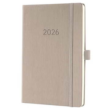 Naptár, A5, heti, 2026, kemény borító, SIGEL "Conceptum", taupe Naptár, A5, heti, 2026, kemény borító, SIGEL "Conceptum", taupe