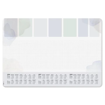 Könyökalátét, 595x410 mm, 3 éves és heti tervezővel, SIGEL "Pastel"