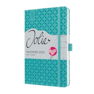 Naptár, A5, heti, 2025, kemény borító, SIGEL "Jolie", aqua zöld Naptár, A5, heti, 2025, kemény borító, SIGEL "Jolie", aqua zöld