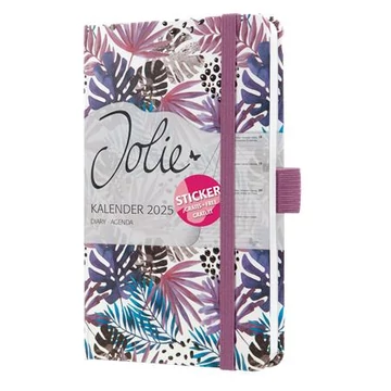 Naptár, A6, heti, 2025, kemény borító, SIGEL "Jolie", Violet Jungle Fever Naptár, A6, heti, 2025, kemény borító, SIGEL "Jolie", Violet Jungle Fever
