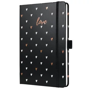 Naptár, A5, heti, 2026, kemény borító, SIGEL "Jolie", Dark love