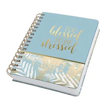 Spirálfüzet, 168x215 mm, pontrácsos, 120 lap, keményfedeles, SIGEL "Jolie", Heavenly Leaves Spirálfüzet, 168x215 mm, pontrácsos, 120 lap, keményfedeles, SIGEL "Jolie", Heavenly Leaves