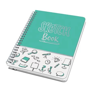 Spirálfüzet, 162x215 mm, pontrácsos, 60 lap, keményfedeles, SIGEL "Jolie", Sketch Book Spirálfüzet, 162x215 mm, pontrácsos, 60 lap, keményfedeles, SIGEL "Jolie", Sketch Book