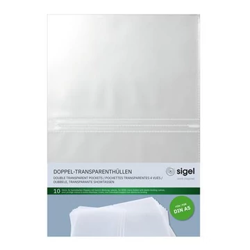 Étlaptartó betét, A5, SIGEL, áttetsző, 10 db/csomag