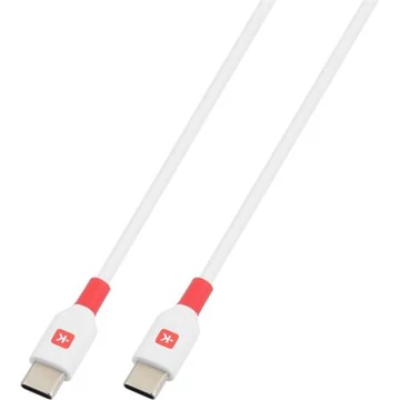 Töltőkábel, USB-C/USB-C, gyorstöltés, 1,2m, SKROSS, fehér