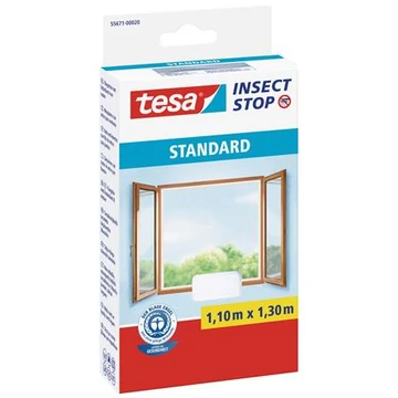 Szúnyogháló, ablakra, tépőzáras, 1,1 x 1,3 m, TESA "Standard", fehér