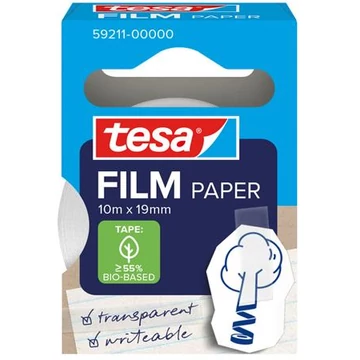 Ragasztószalag, írható, papír, 19 mm x 10 m, TESA "Tesafilm", átlátszó Ragasztószalag, írható, papír, 19 mm x 10 m, TESA "Tesafilm", átlátszó