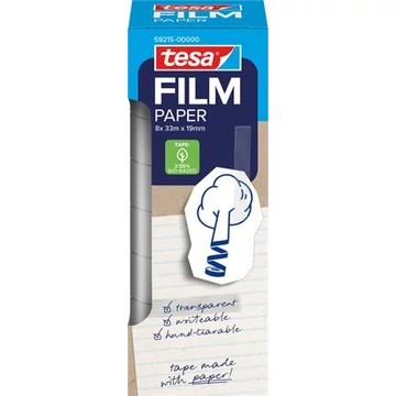Ragasztószalag, írható, papír, 19 mm x 33 m, TESA "Tesafilm", átlátszó Ragasztószalag, írható, papír, 19 mm x 33 m, TESA "Tesafilm", átlátszó