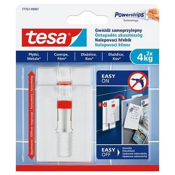 Akasztószög, öntapadó, állítható, TESA "Powerstrips®", sima felületre Akasztószög, öntapadó, állítható, TESA "Powerstrips®", sima felületre