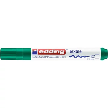 Textilmarker, 2-3 mm, kúpos, EDDING "4500", zöld