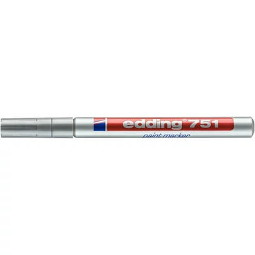 Lakkmarker, 1-2 mm, EDDING "751", ezüst Lakkmarker, 1-2 mm, EDDING "751", ezüst