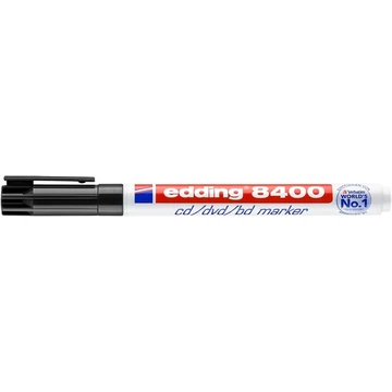 Alkoholos marker, CD/DVD, 0,5-1 mm, EDDING "8400", fekete Alkoholos marker, CD/DVD, 0,5-1 mm, EDDING "8400", fekete