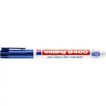 Alkoholos marker, CD/DVD, 0,5-1 mm, EDDING "8400", kék Alkoholos marker, CD/DVD, 0,5-1 mm, EDDING "8400", kék