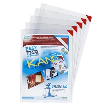 Öntapadó bemutatótábla, A3, DJOIS "Kang", piros Öntapadó bemutatótábla, A3, DJOIS "Kang", piros