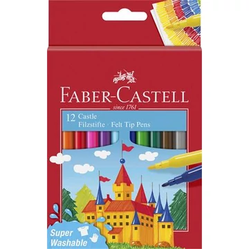 Filctoll készlet, FABER-CASTELL, 12 különböző szín"Castle" Filctoll készlet, FABER-CASTELL, 12 különböző szín"Castle"