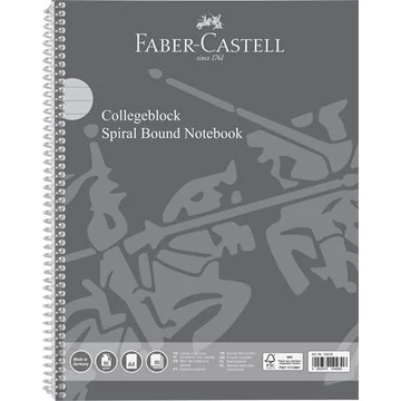 Spirálfüzet, A4, vonalas, 80 lap, perforált, lyukasztott, FABER-CASTELL