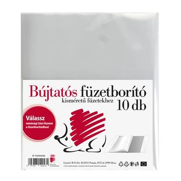 Füzetborító, A5, PP, víztiszta, ICO "Süni", 10 db/csomag